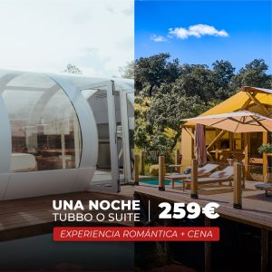 [San Rafael Pack] Tubbo or Suite – 1 night 2 people, romantic experience + dinner