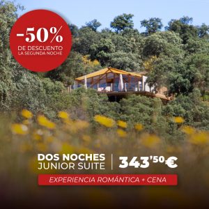[San Rafael Pack] Junior Suite – 2 nights 2 people, romantic experience + dinner 50%