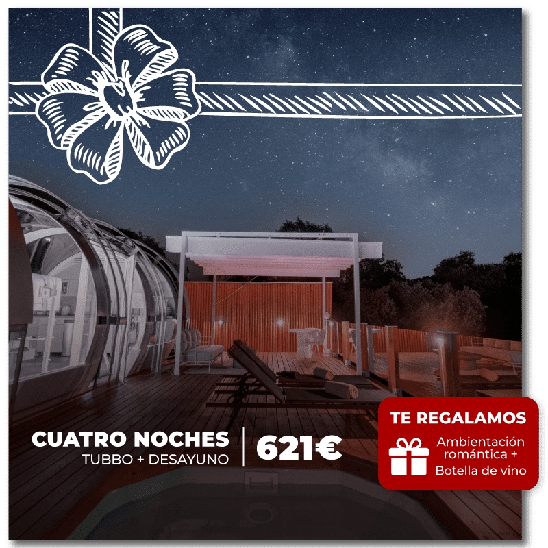 Packs de regalo para Navidad, Regalos para Navidad en pareja, Regalos para Navidad en familia, deas de regalos para Navidad, viajes navideños, regalos de navidad originales, packs navideños, viaje sorpresa, glamping, cabañas en Córdoba, cabañas románticas para parejas Andalucía, glamping cerca de mí, hotel burbuja Andalucía, camping burbuja, casa burbuja, casas burbuja, glamping burbuja, hotel burbuja, hoteles burbuja